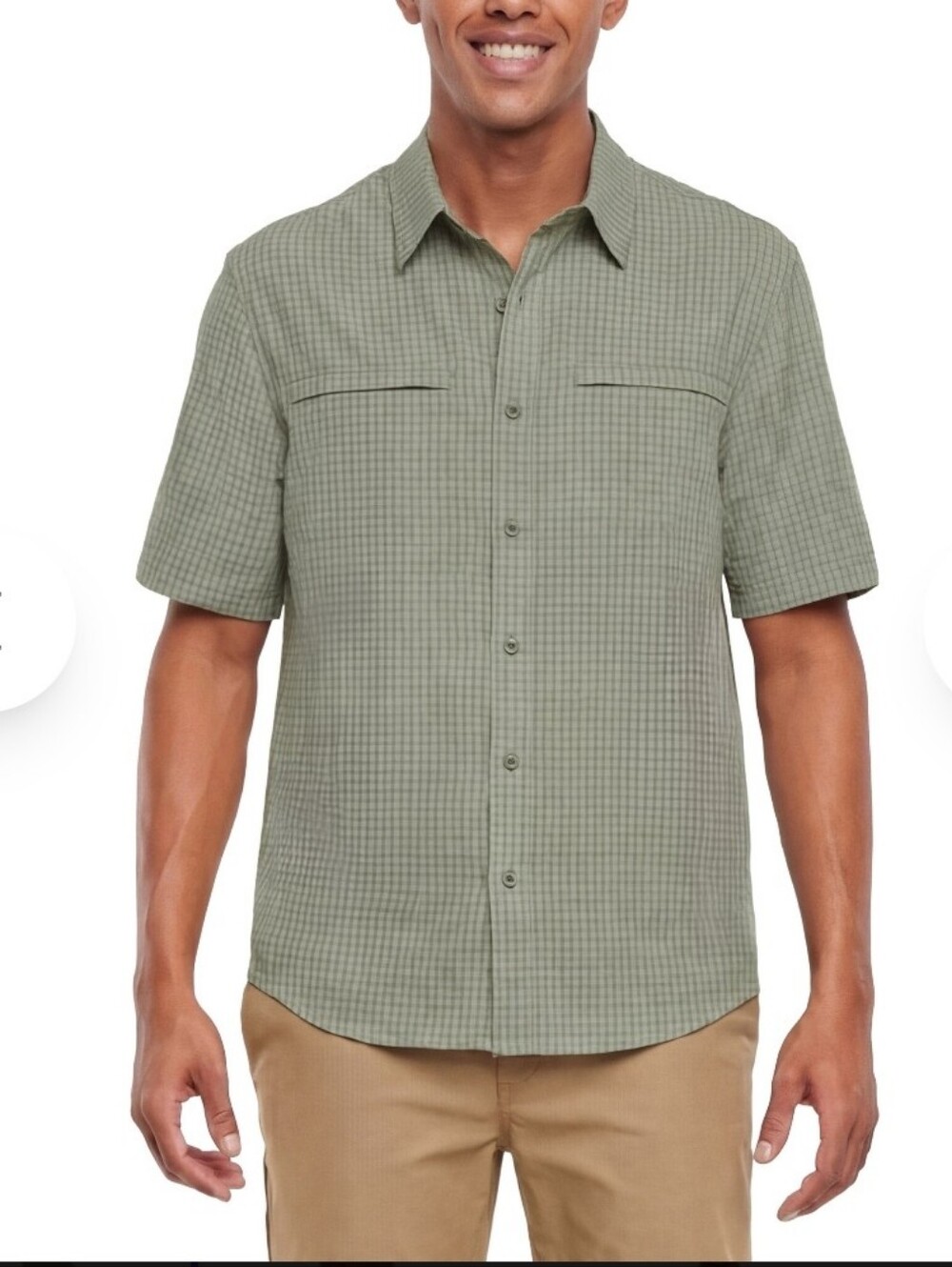 Men's Short Sleeve Woven Shirt - Orvis - Light Green - L